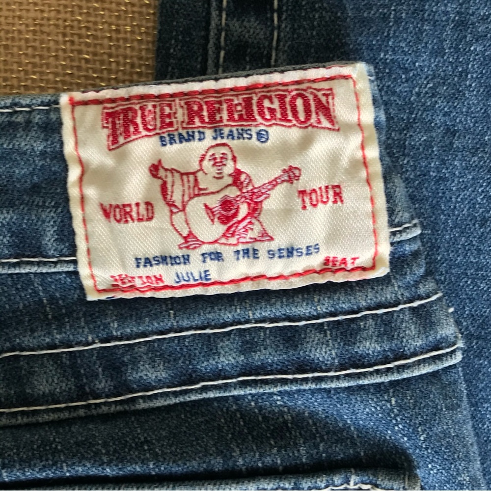 TRUE RELIGION 🍁 Julie Silver Jeans With Pave Swarovski Crystals! - Picture 5 of 13